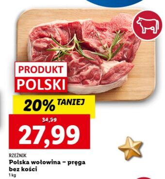 Lidl Pręga wołowa bez kości rzeźnik codzienna dostawa oferta