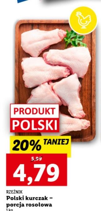 Lidl Porcja rosołowa z kurczaka rzeźnik codzienna dostawa oferta