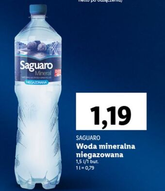 Lidl Woda niegazowana saguaro oferta