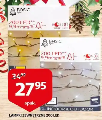 Auchan Lampki zewnętrzne 200 led oferta