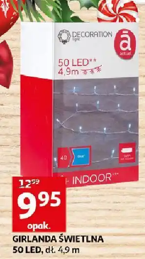 Auchan Girlanda świetlna 50 led 4.9 m actuel oferta