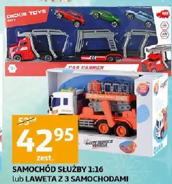 Auchan Laweta z 3 samochodami dickie toys oferta