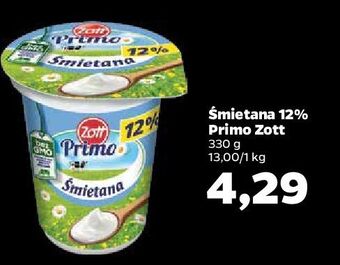 Netto Śmietana 12 % zott primo oferta