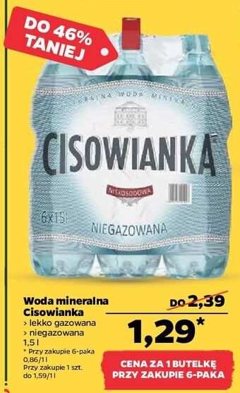 Netto Woda niegazowana cisowianka oferta