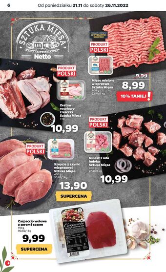 Netto Sznycle z szynki wieprzowej sztuka mięsa netto oferta