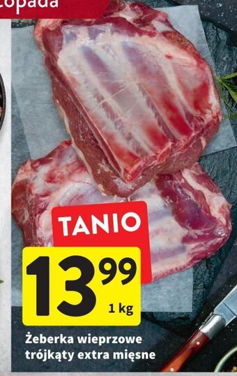 Intermarche Żeberka wieprzowe trójkąty extra mięsne 1kg oferta