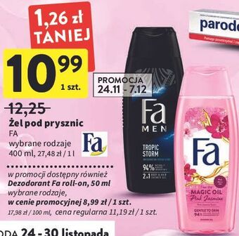 Intermarche Żel pod prysznic tropic storm fa men oferta