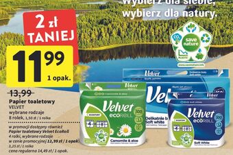 Intermarche Papier toaletowy rumianek i aloes velvet eco roll oferta