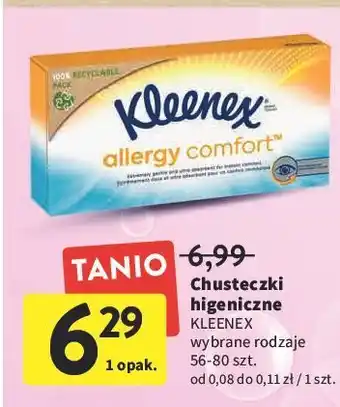 Intermarche Chusteczki higieniczne kleenex allergy comfort oferta