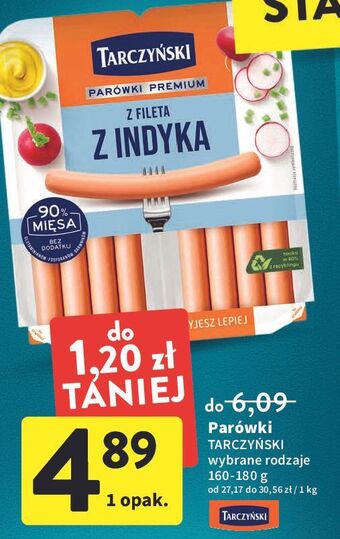 Intermarche Parówki z fileta indyka tarczyński oferta