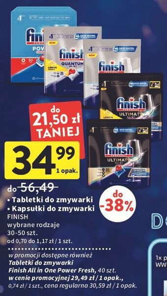 Intermarche Tabletki do zmywarek regular finish all in 1 oferta
