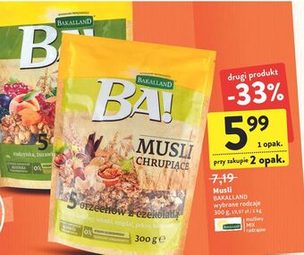 Intermarche Musli chrupiące 5 bakalii bakalland ba! oferta