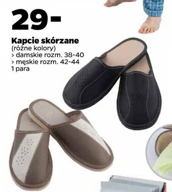 Kapcie skórzane męskie