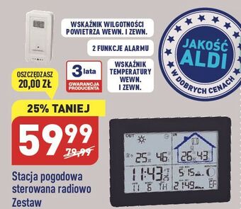 ALDI Stacja pogodowa sterowana radiowo oferta