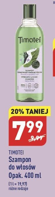 ALDI Szampon wzmacniający i nadający połysk timotei oferta