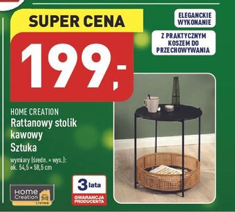 ALDI Stolik kawowy 54.5 x 58.5 cm home creation oferta