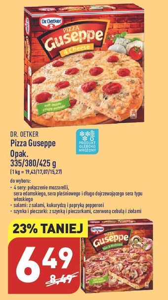 ALDI Pizza z salami dr. oetker guseppe oferta
