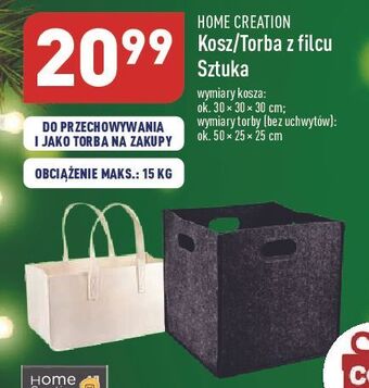 ALDI Torba z filcu home creation oferta