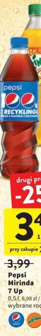 Intermarche Pepsi, Mirinda, 7 UP 0,5l wybrane rodzaje oferta