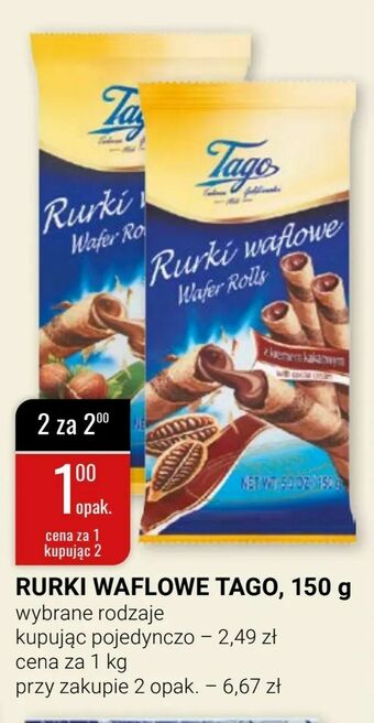 Rurki waflowe tago, 150 g