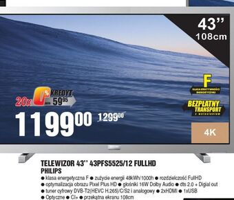 E.Leclerc Telewizor 43" 43pfs5525 philips oferta