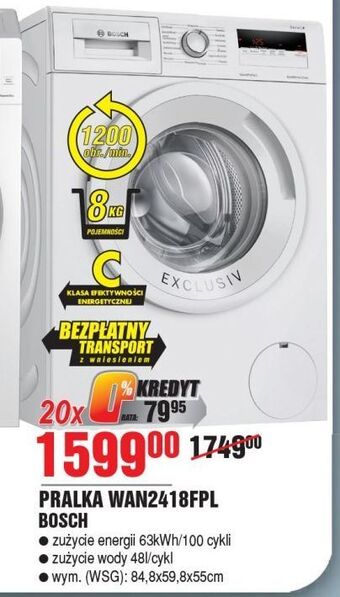 Pralka wan2418gpl bosch
