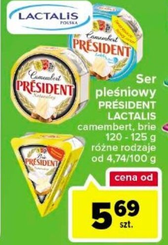 Carrefour Market Lactalis ser pleśniowy president 120-125g oferta