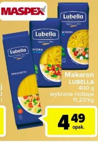 Carrefour Market Maspex makaron lubella 400g oferta