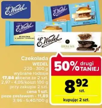 Carrefour Market Wedel Czekolada 220 - 300g 1szt. oferta