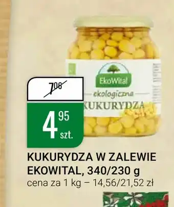 Kukurydza w zalewie ekowital, 340/230 g