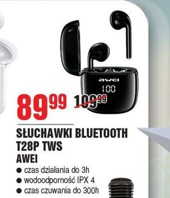 E.Leclerc Słuchawki t28p tws awei oferta