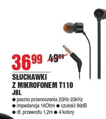 E.Leclerc Sluchawki t110 czarny jbl oferta