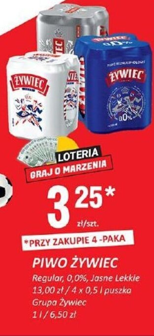 Chorten Grupa żywiec piwo żywiec 4x0,5l puszka oferta