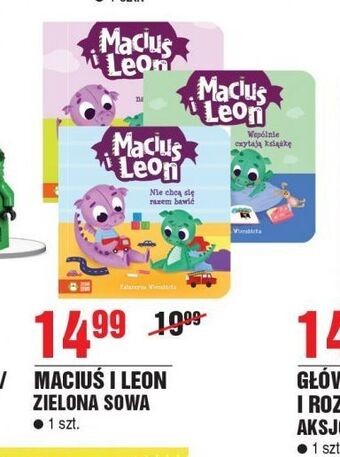Maciuś i leon - wspólnie czytają książkę