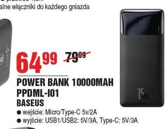 E.Leclerc Powerbank 10000 mah baseus oferta