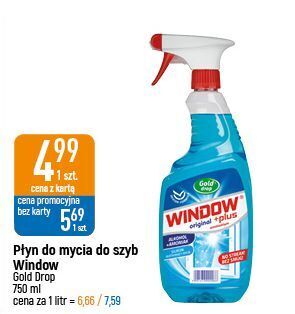 E.Leclerc Płyn do szyb niebieski gold drop window original plus oferta