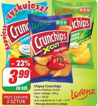 Dino Chipsy paprykowe crunchips x-cut oferta