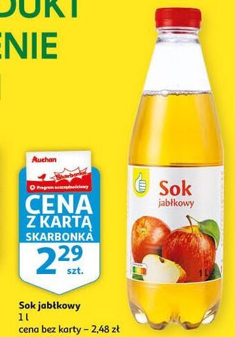 Auchan Sok jabłkowy podniesiony kciuk oferta