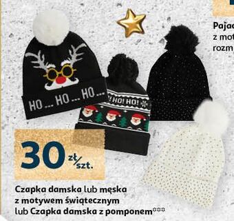 Auchan Czapka damska z pomponem oferta