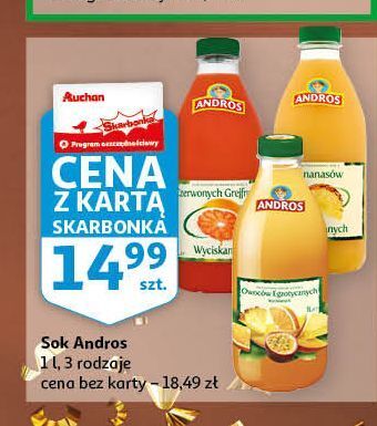 Auchan Sok ananasowy andros oferta