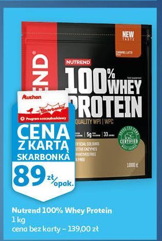 Auchan Proteiny w proszku nutrend 100%whey protein oferta