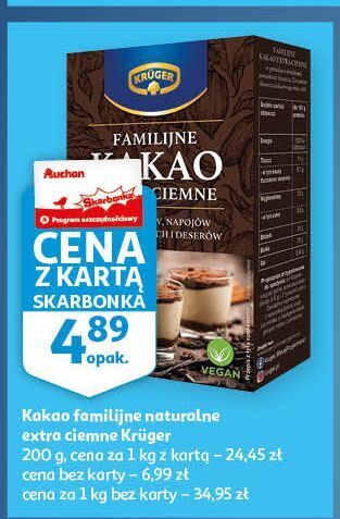 Auchan Kakao familijne ciemne kruger oferta