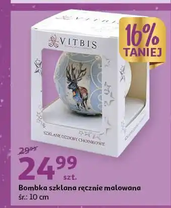 Auchan Bombka dekorowana 10 cm vitbis oferta