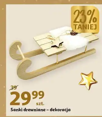 Auchan Sanki drewniane dekoracyjne oferta