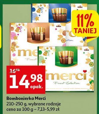 Auchan Bombonierka czerwona storck merci oferta