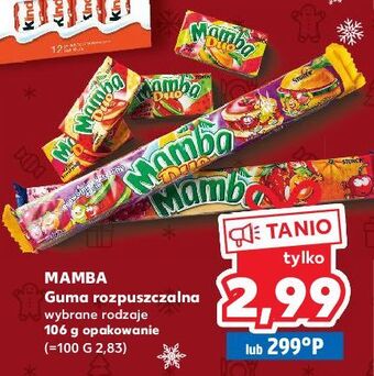 Kaufland Guma rozpuszczalna wieloowocowa mamba duo oferta