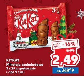 Kaufland Figurka mikołaje z czekolady kitkat oferta