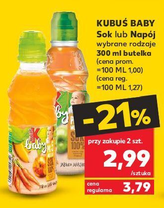Kaufland Sok marchew jabłko banan kubuś baby oferta