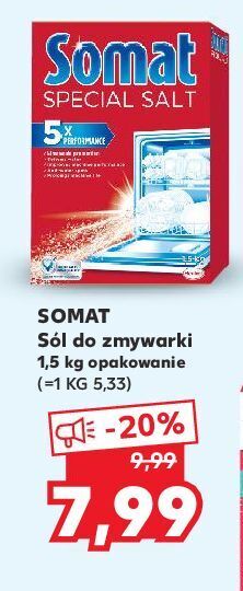 Kaufland Sól do zmywarek somat special salt oferta
