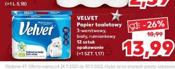 Kaufland Papier toaletowy delikatnie biały velvet oferta